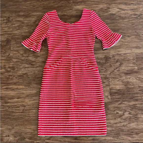red and white peplum dress Rosie Assoulin Long Peplum Dress | Red/Print | Size 8